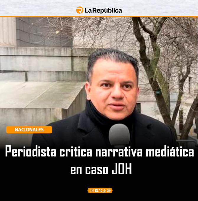 Periodista critica narrativa mediática  en caso JOH - Cover Image